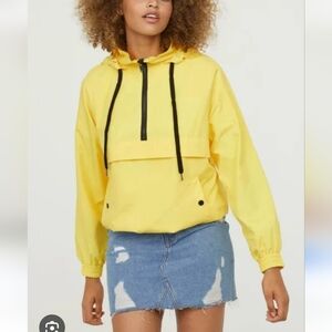 Yellow Windbreaker Jacket Divided Medium